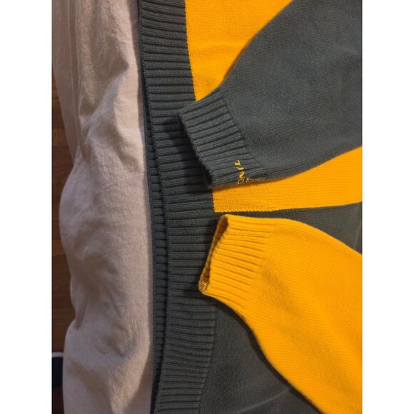 VTG Green Bay Packers Color Block Sweater XL Tundra Sport Canada 100% Cotton - Picture 8 of 8
